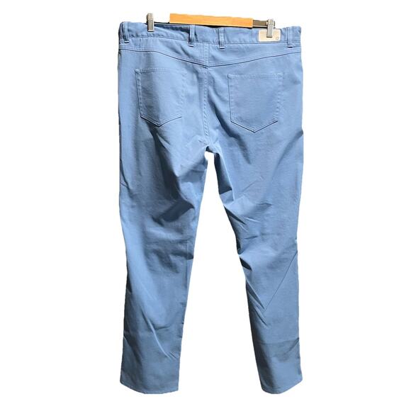 Peter Millar Crown Crafted Light Blue 100% Poly Men's Chino Pants Size 40/32 - Picture 2 of 6
